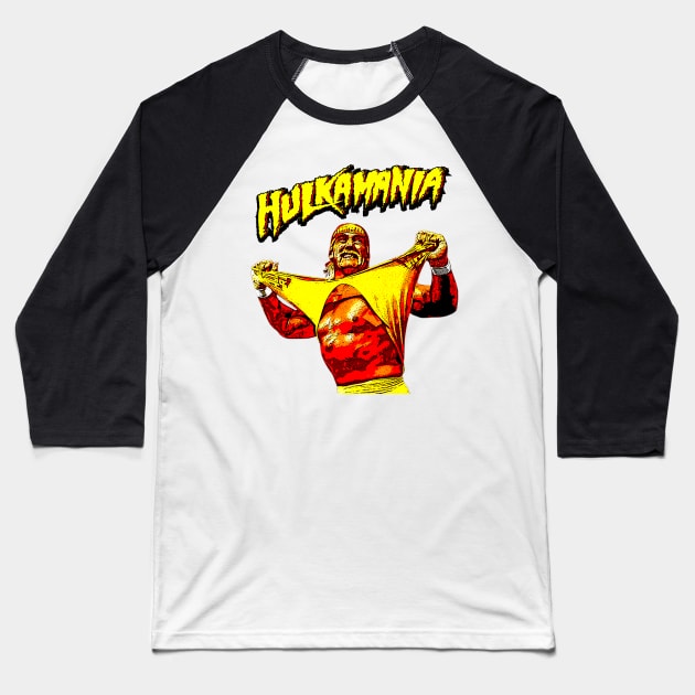 Hulkamania // Retro Comics Style Baseball T-Shirt by Kolovos Comic